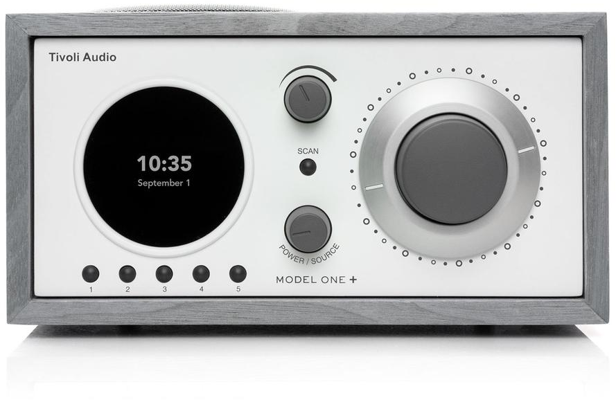 850003501963 Tivoli Audio Model One+, grey/white - DAB+/FM Radio med blue TV & HIFI,Lyd,DAB radioer 15400000780 M1P-0196-UNL