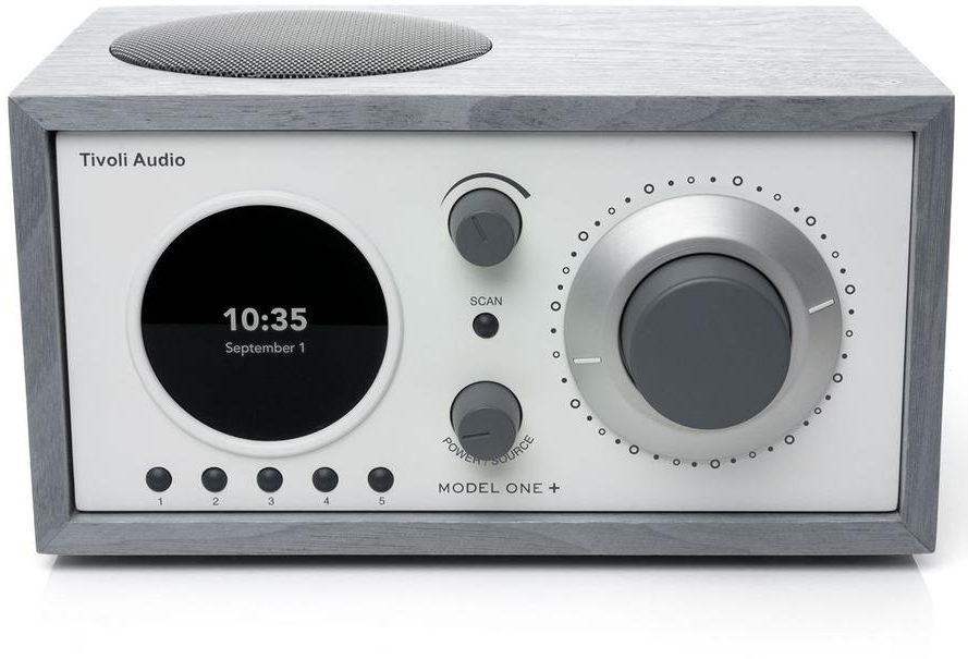 850003501963 Tivoli Audio Model One+, grey/white - DAB+/FM Radio med blue TV & HIFI,Lyd,DAB radioer 15400000780 M1P-0196-UNL