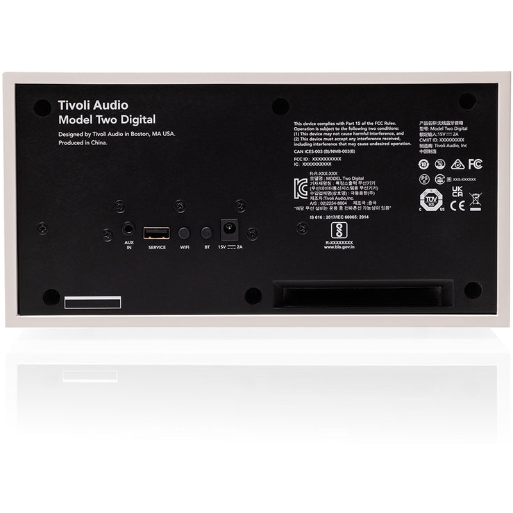 850022506383 Tivoli Audio Model Two Digital, White/Silver - Airplay 2/AUX TV & HIFI,Trådløs lyd,Bluetooth højttalere 15400001120 M2D-0638-UNL