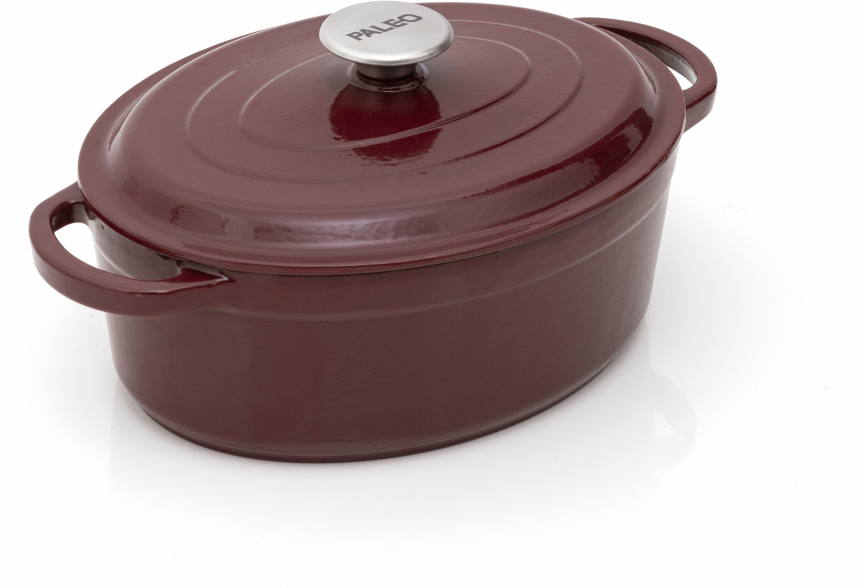 8680131812752 Paleo Oval Gryde Lav, bordeaux, 23x29cm - Gryde Husholdning,Køkkenudstyr,Gryder 37900002160 PO2960