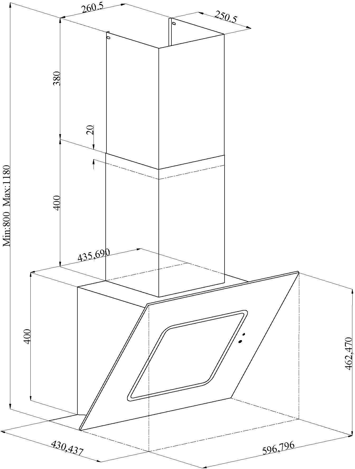 8699316342403 Silverline SC 3422-60 SR - Emhætte til centralventilation Hvidevarer,Emhætter,Emhætter til centralventilation 37900003450 SC 3422-60 SR