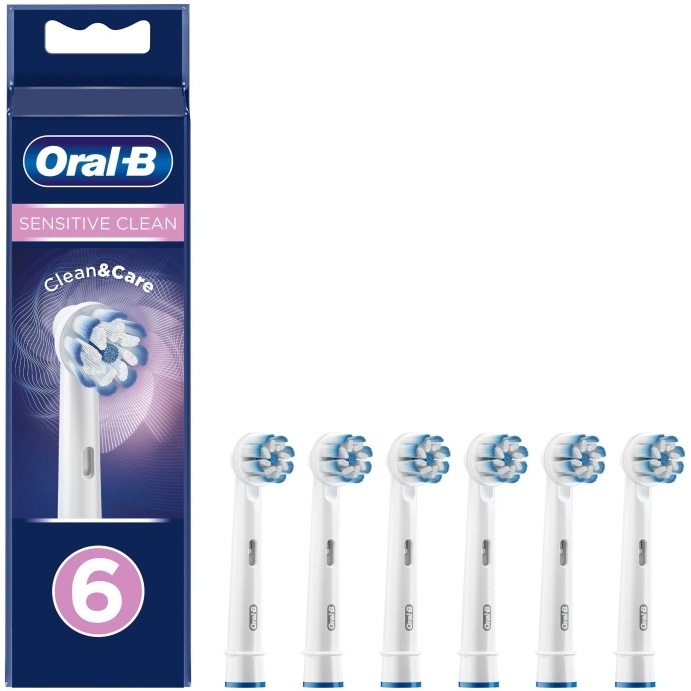 8700216018845 Oral-B Refill Sensitive Clean & Care, white 6-pak - Løse bør Personlig pleje,Tandpleje,Tilbehør til tandpleje 2190013951 Sensitive
