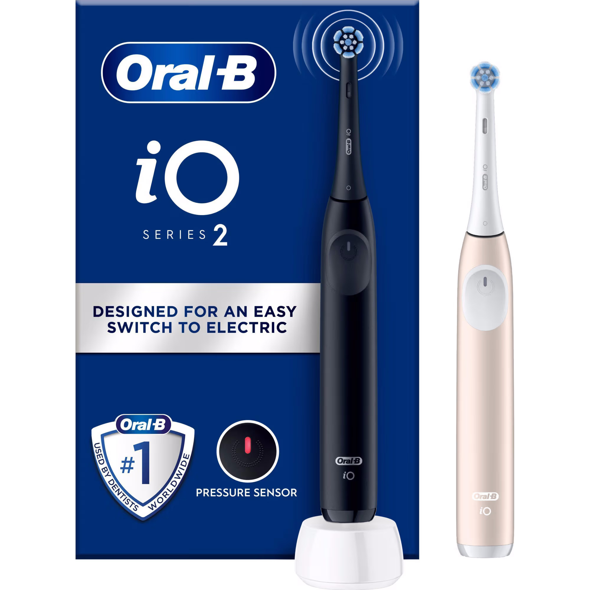 8700216612470 Oral-B iO2 Duo el-tandbørste sort og pink Personlig pleje,Tandpleje,El-tandbørster 2190013292 iO2 Duo Night Black / Calm Pin