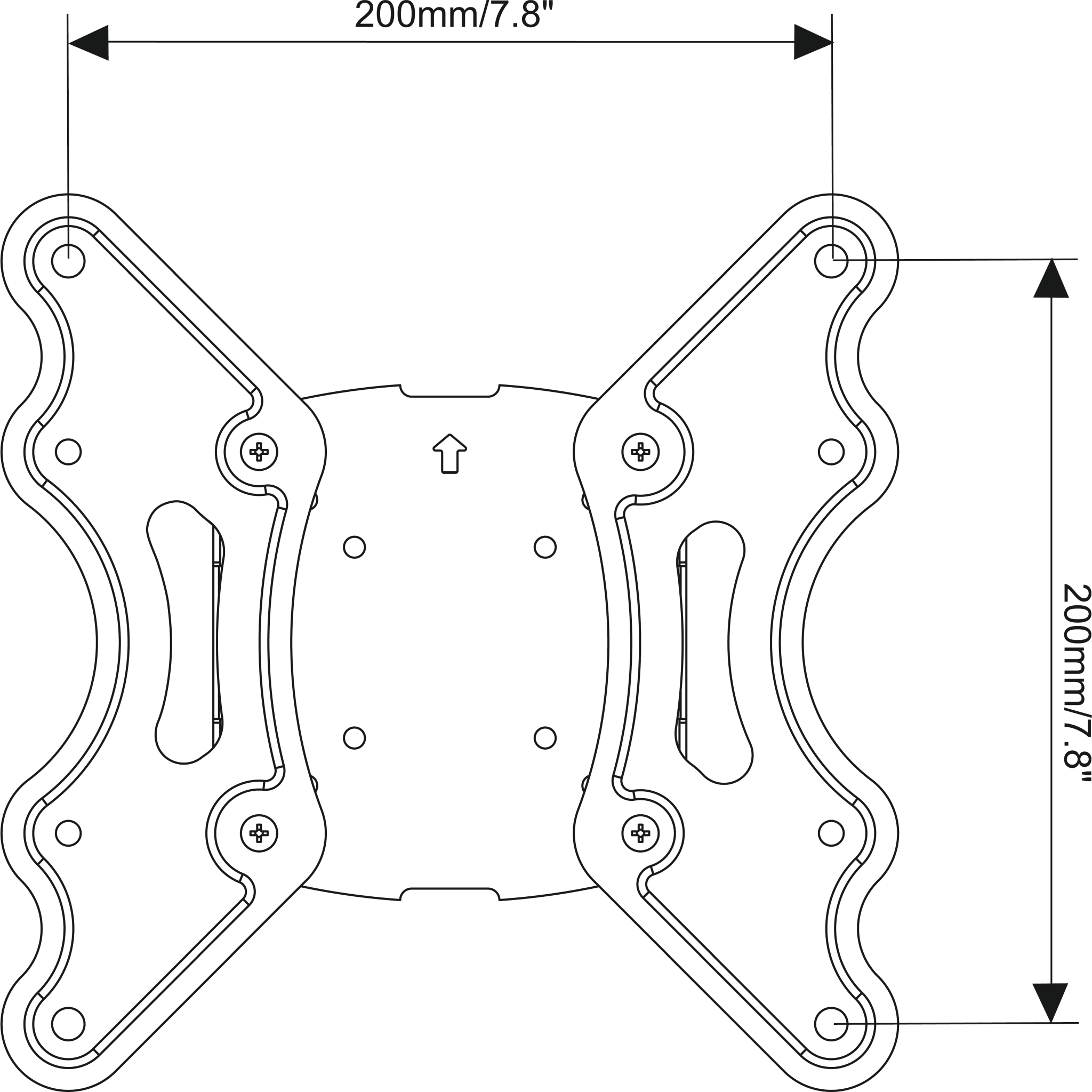 8712285326424 Vogels MNT 102 Vægbeslag med tilt, 19-37 - Vægbeslag TV & HIFI,TV,Vægbeslag 74600000370 MNT 102