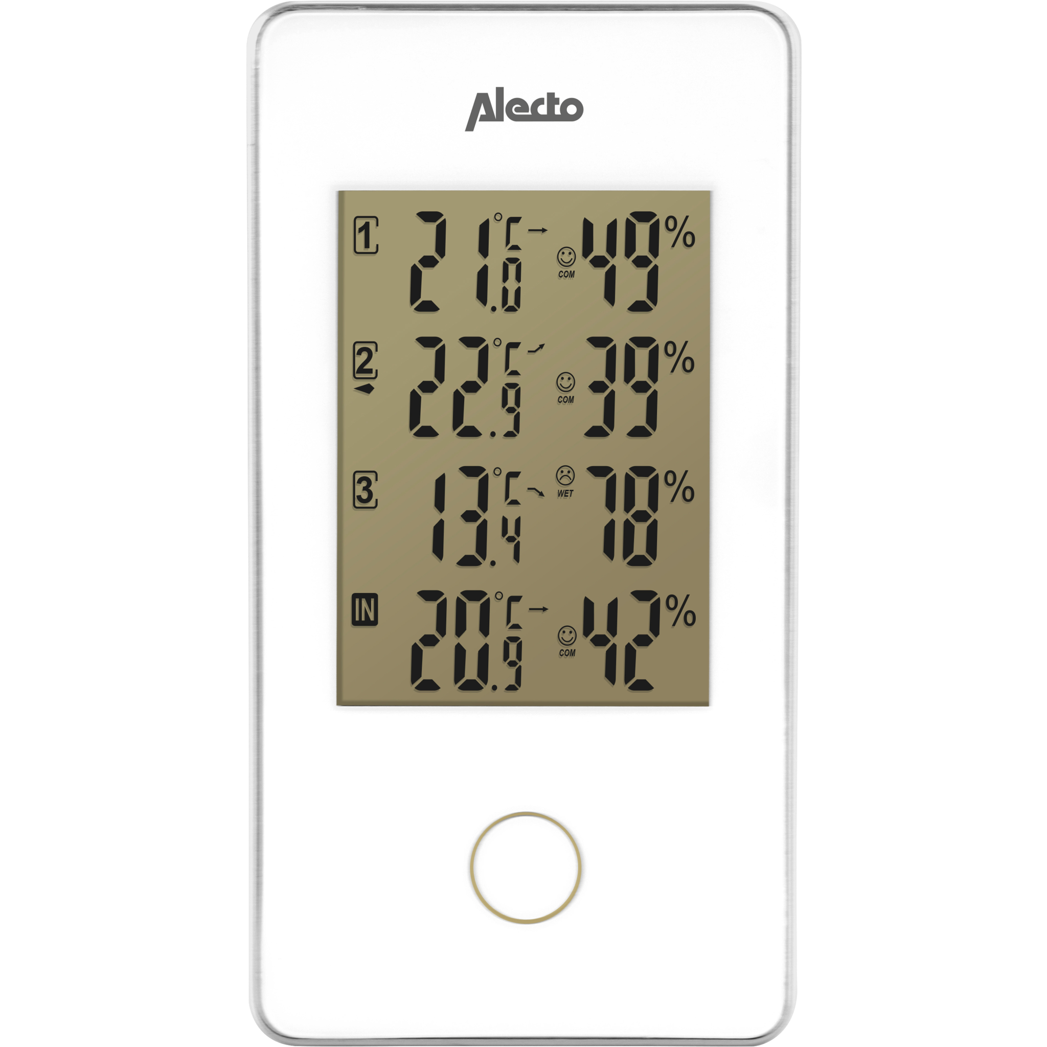 8712412579730 Alecto Vejrstation, temperatur, luftfugtighed m/3 sensor Hus & Have,Smart Home,Vejrstationer 5800000290 A004030