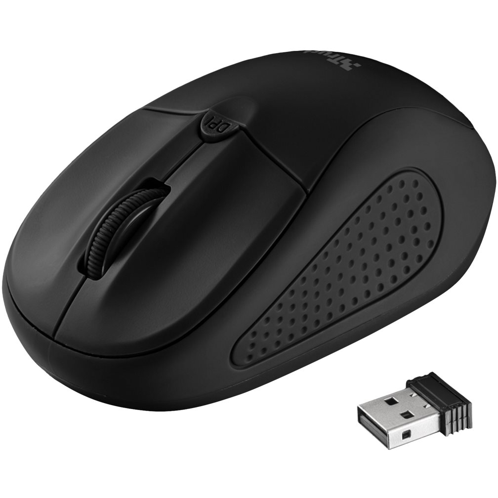 TRUST PRIMO WIRELESS MOUSE - MATT BLACK - Trådløs mus