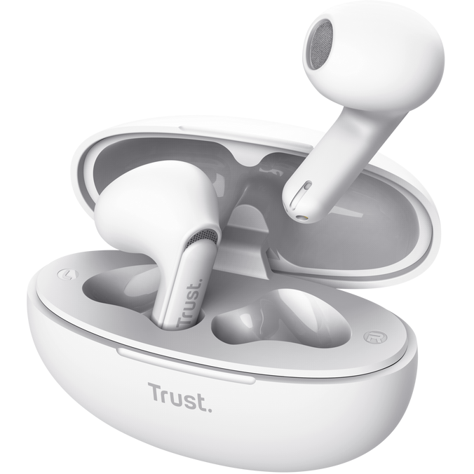 TRUST YAVI BT ENC EARPHONES - WHITE - Trådløse In-Ear øretel