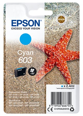 8715946666754 EPSON Singlepack Cyan 603 Ink - Blækpatron Computer & IT,Printere & Scannere,Blæk & toner 14600012460 C13T03U24010