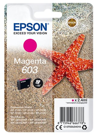 8715946666778 EPSON Singlepack Magenta 603 Ink - Blækpatron Computer & IT,Printere & Scannere,Blæk & toner 14600012470 C13T03U34010