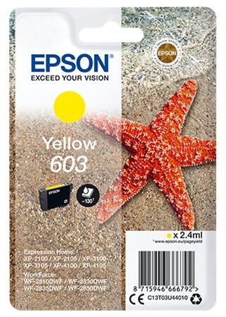8715946666792 EPSON Singlepack Yellow 603 Ink - Blækpatron Computer & IT,Printere & Scannere,Blæk & toner 14600012480 C13T03U44010