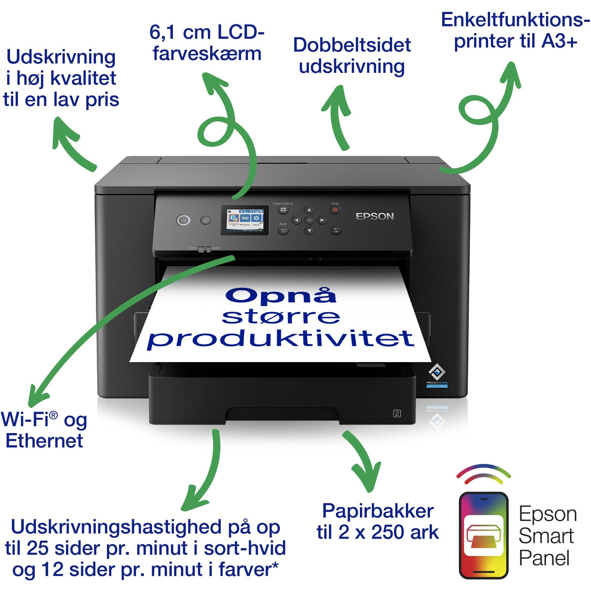 8715946690445 Epson WorkForce WF-7310DTW - A3+-printer Computer & IT,Printere & Scannere,Inkjet printere 27000000160 WF-7310DTW