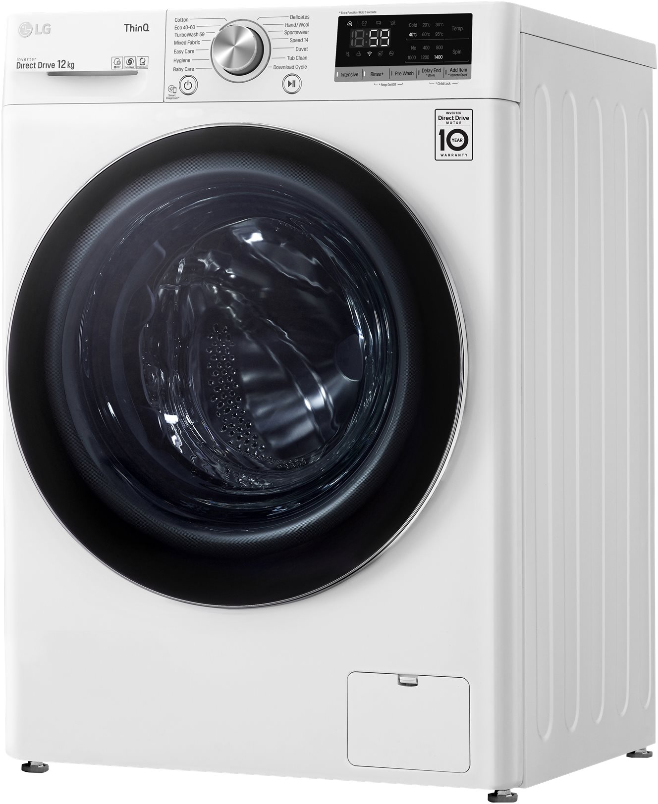8806091047342 LG K4WV712N1W - Frontbetjent vaskemaskine Hvidevarer,Vaskemaskine,Frontbetjente vaskemaskiner 21500473420 K4WV712N1W