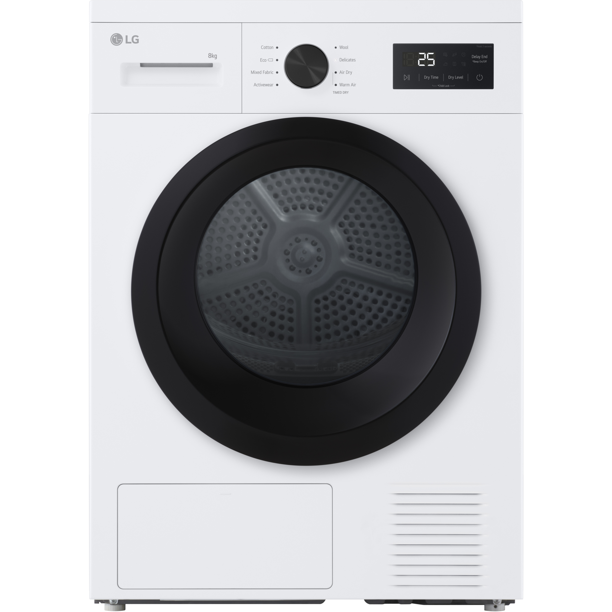 8806096588437 LG RHA1008NWKB kondenstørretumbler med varmepumpe Hvidevarer,Tørretumbler,Kondenstørretumblere 2190014780 RHA1008NWKB