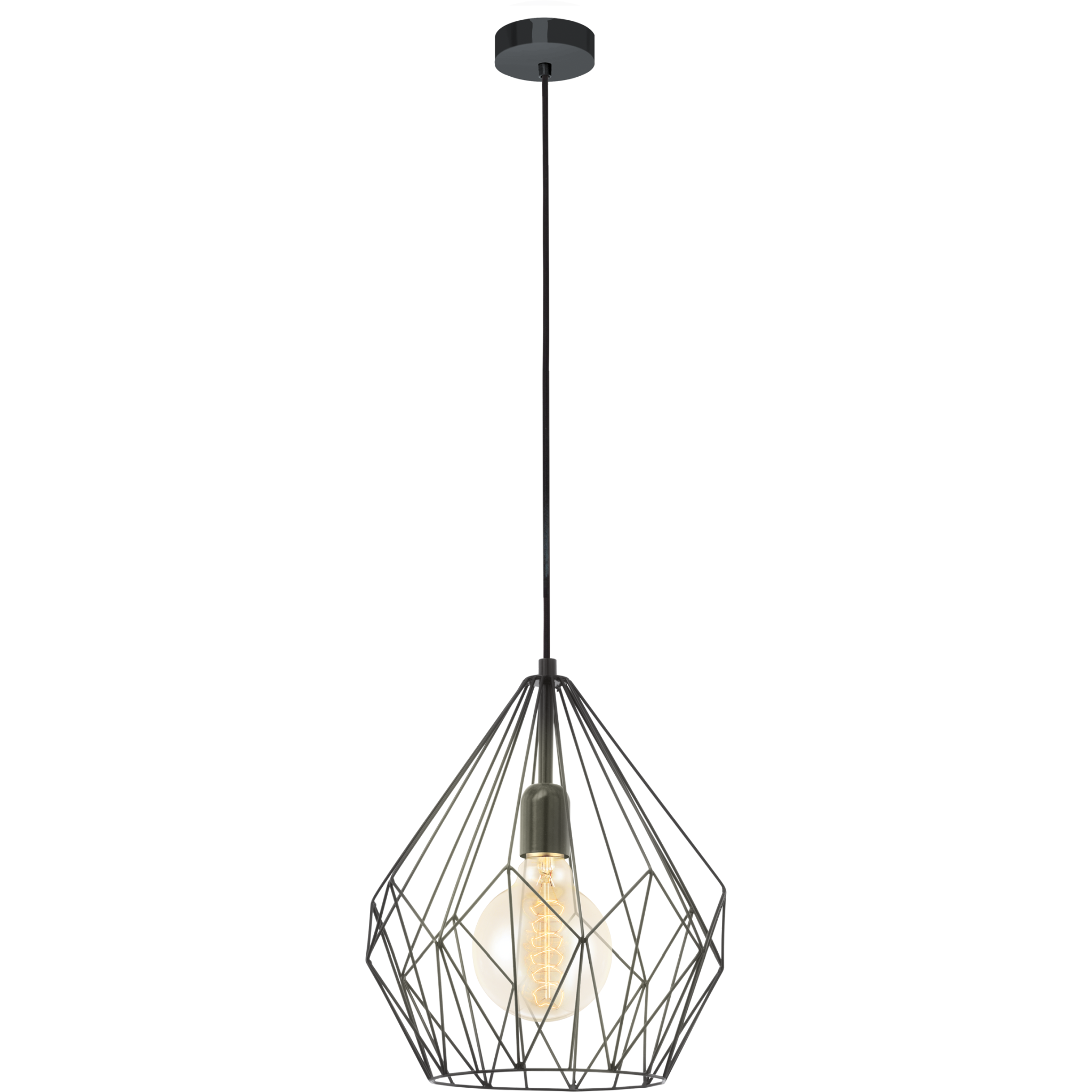 9002759492571 Eglo Carlton sort 49257 - Pendel Lamper,Pendler-/ Hængelamper,Pendler/Hængelamper 83100925710 Carlton sort 49257