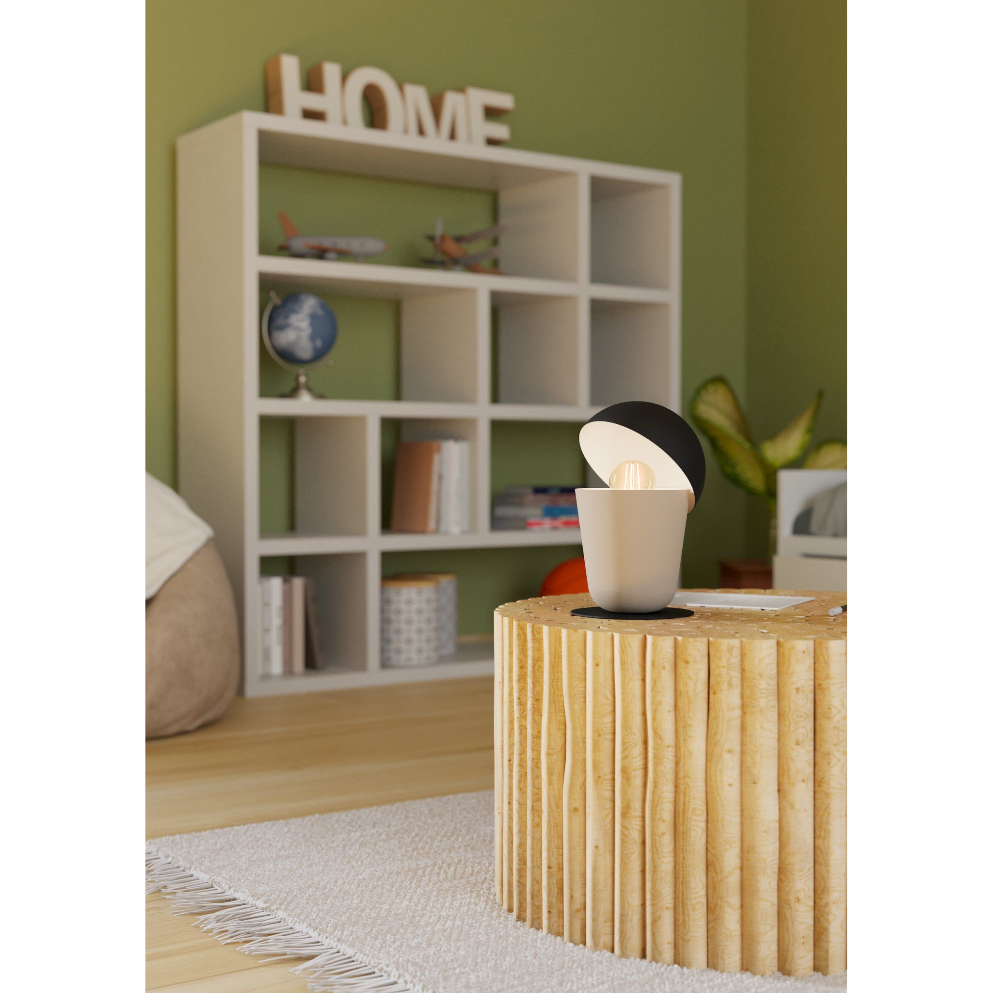 9008606243730 Eglo BATABANO sand/sort - Bordlampe Lamper,Bordlamper,Bordlamper 83100006490 900396