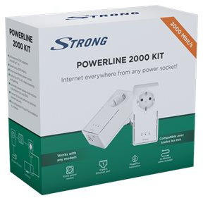 9120072372155 Strong Powerline Kit 2000 Mbit/s Computer & IT,Netværk,Powerline 20500242156 POWERL2000DUO