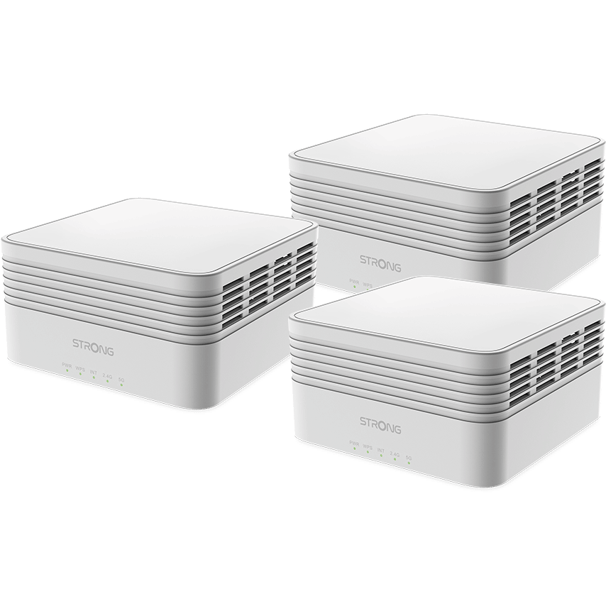 9120072375194 Strong Mesh 3000 Home Kit 3-pack Computer & IT,Netværk,Routere 2190010696 MESH3000-3