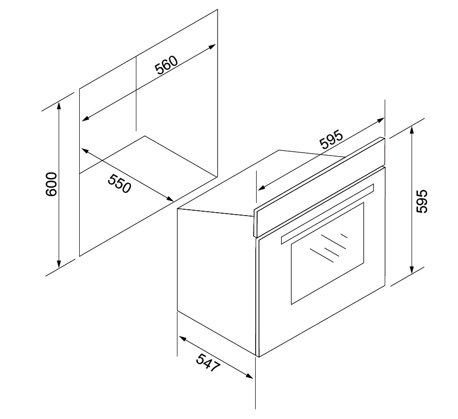 Silverline BO 6504 GR - Indbygningsovn