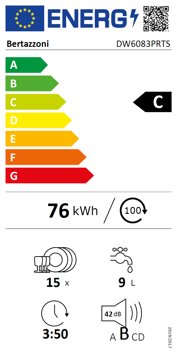 Bertazzoni DW6083PRTS - Opvaskemaskine til integrering