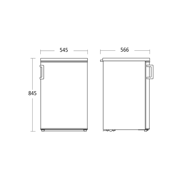 Scandomestic FRT85WD - Fritstående fryseskab