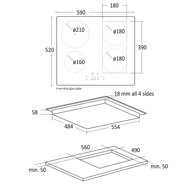 Scandomestic IKF 60 FLEX - Induktionskogeplade