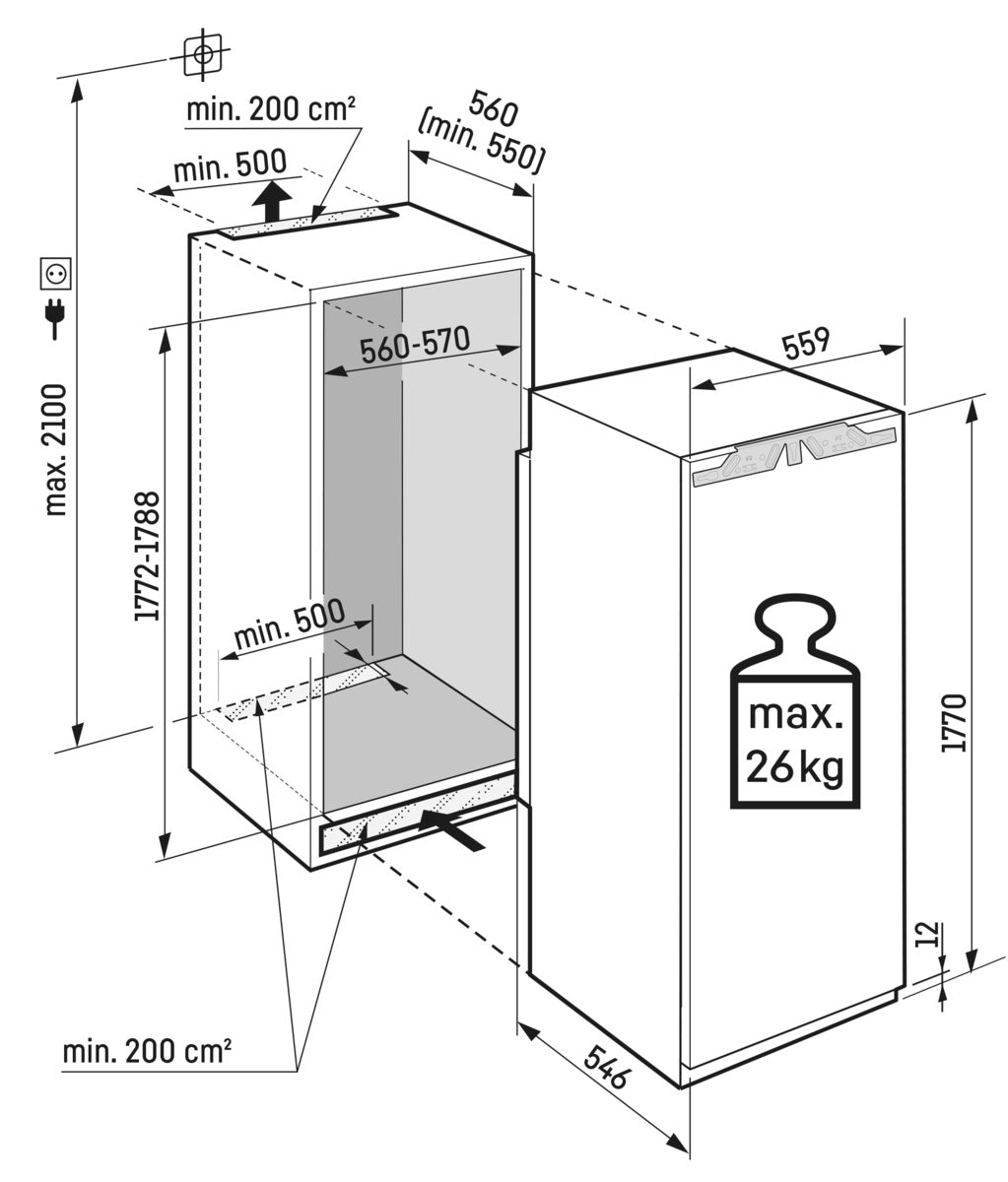 Liebherr IRe 5101-20 001 - Integreret køleskab med fryseboks