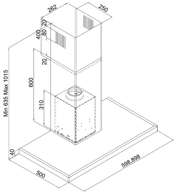 Silverline SC 3120-60 RF CV - Emhætte til centralventilation