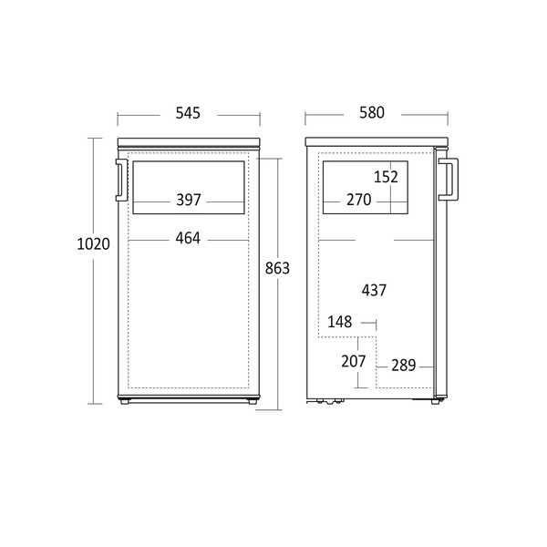 Scandomestic SKB182WE - Fritstående køleskab med fryseboks