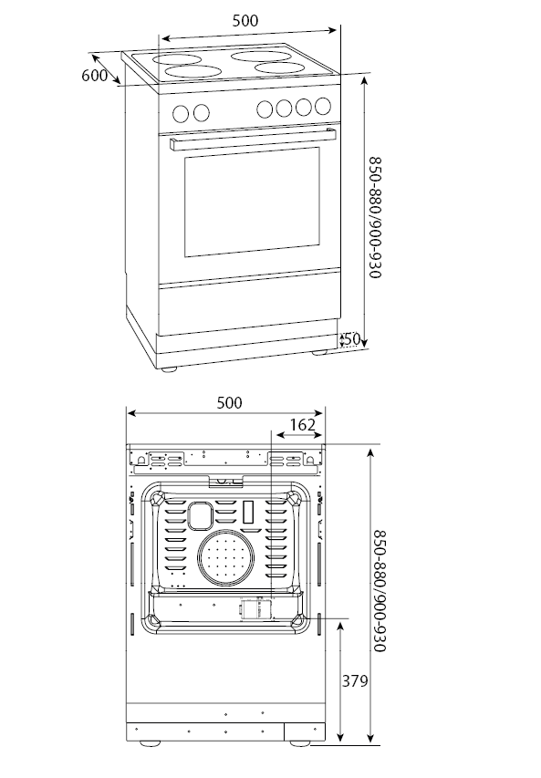 Vestfrost VFCH 1050 - Glaskeramisk komfur
