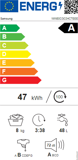 Samsung WW80CGC04CTEEE - Frontbetjent vaskemaskine