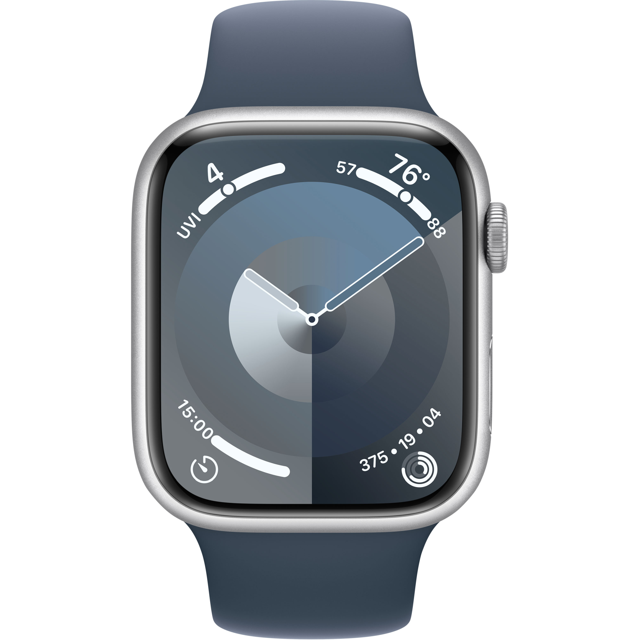 Watch Series 9 GPS 45mm Silver Aluminium Case / Storm Blue S