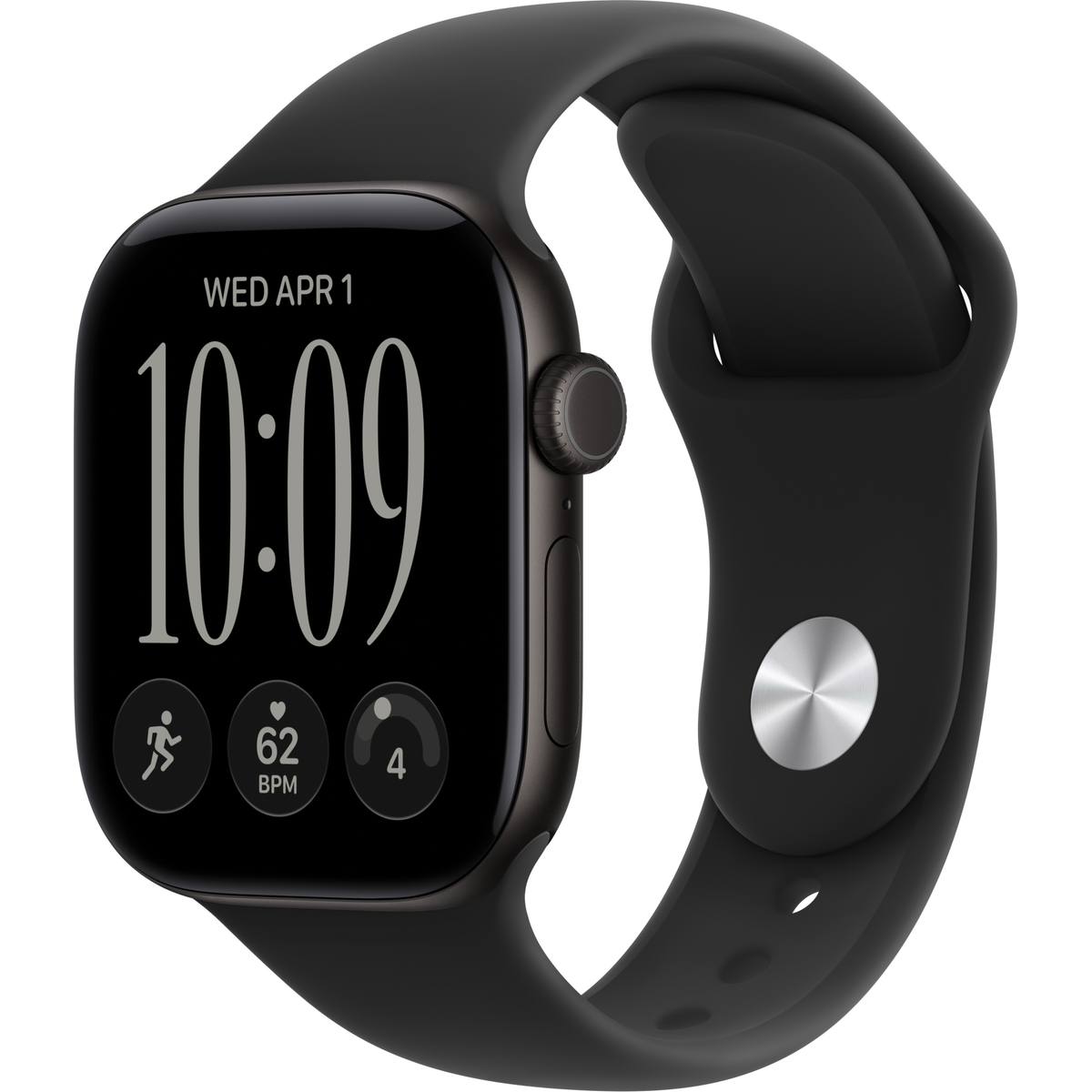 195951225418 Apple Watch Series 12 GPS 42mm Black Black Sport Band, S/M Telefon & GPS,Smartwatch,Watch 27300000560 MJEA4QN/A