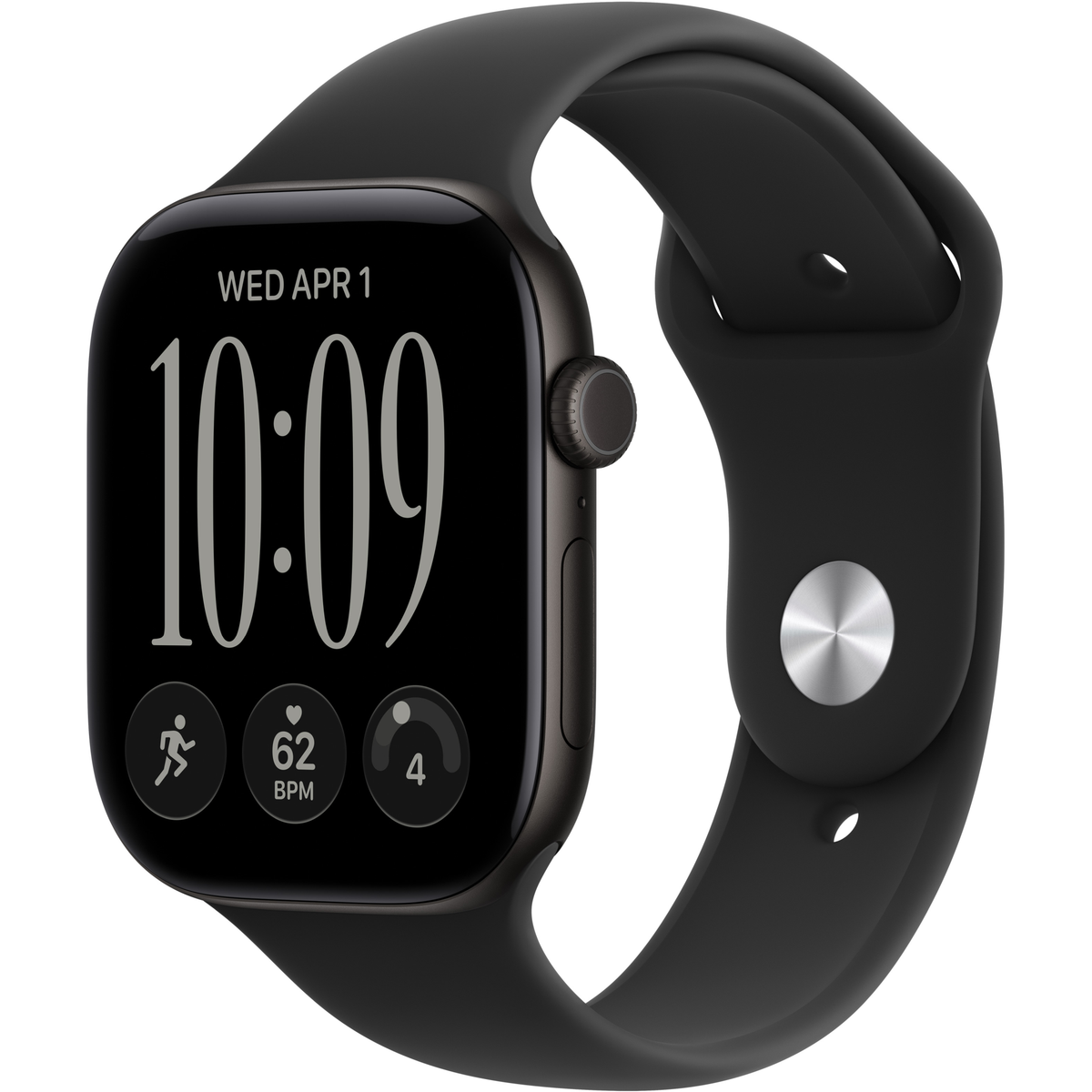 195951227214 Apple Watch Series 12 GPS 46mm Black Black Sport Band, M/L Telefon & GPS,Smartwatch,Watch 27300000650 MJEL4QN/A