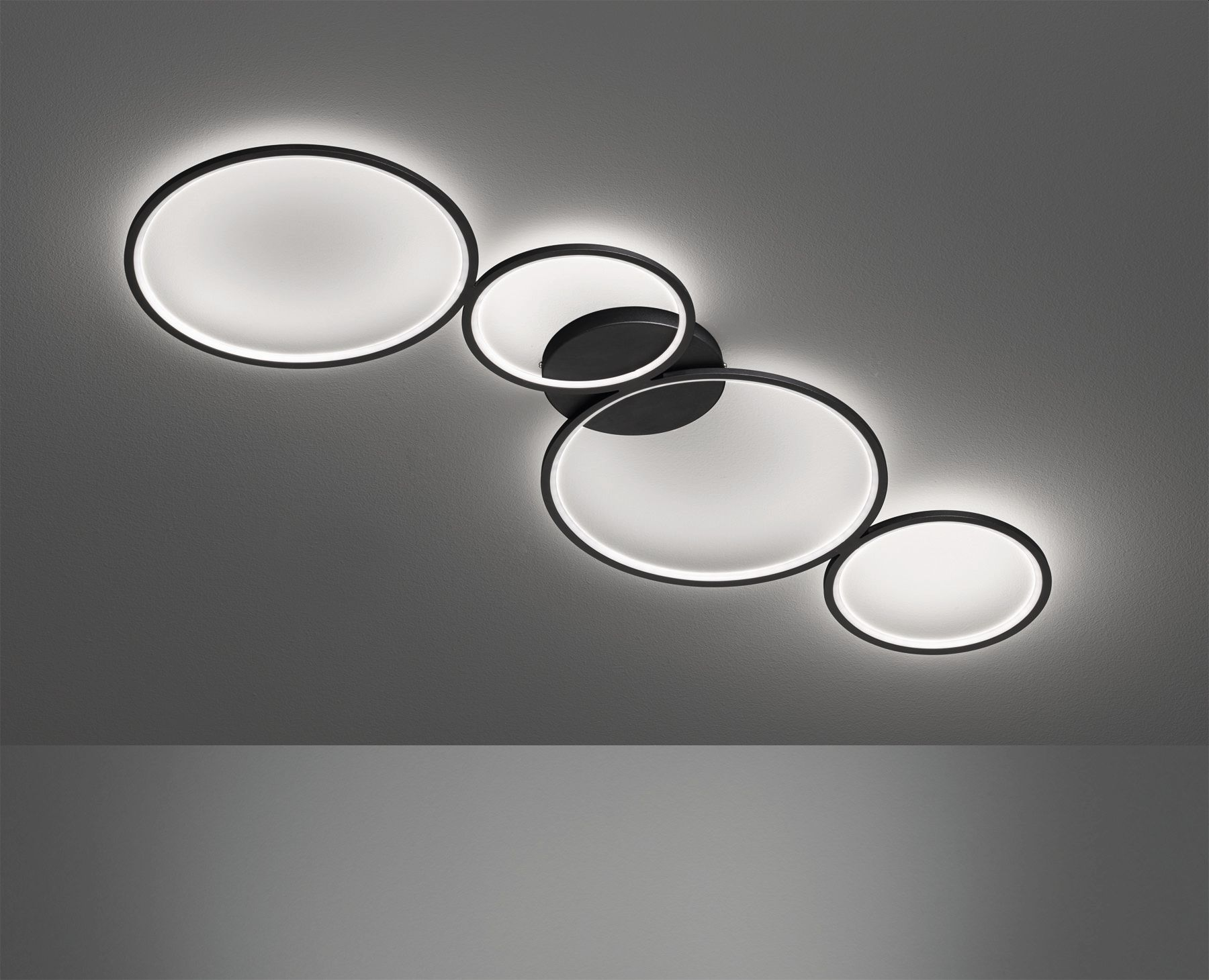 4017807424287 TRIO Rondo mat sort - Loftslampe Lamper,Loftslamper,Loftslamper 78100000090 Rondo mat sort