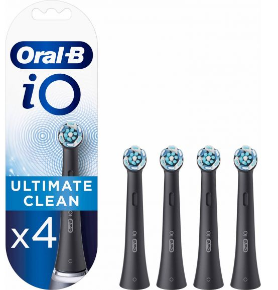4210201301905 Oral-B IO Ultimate Clean Sort 4 stk - Tandbørstehoveder Personlig pleje,Tandpleje,Tilbehør til tandpleje 2100019050 IO Ultimate Clean Sort 4 stk