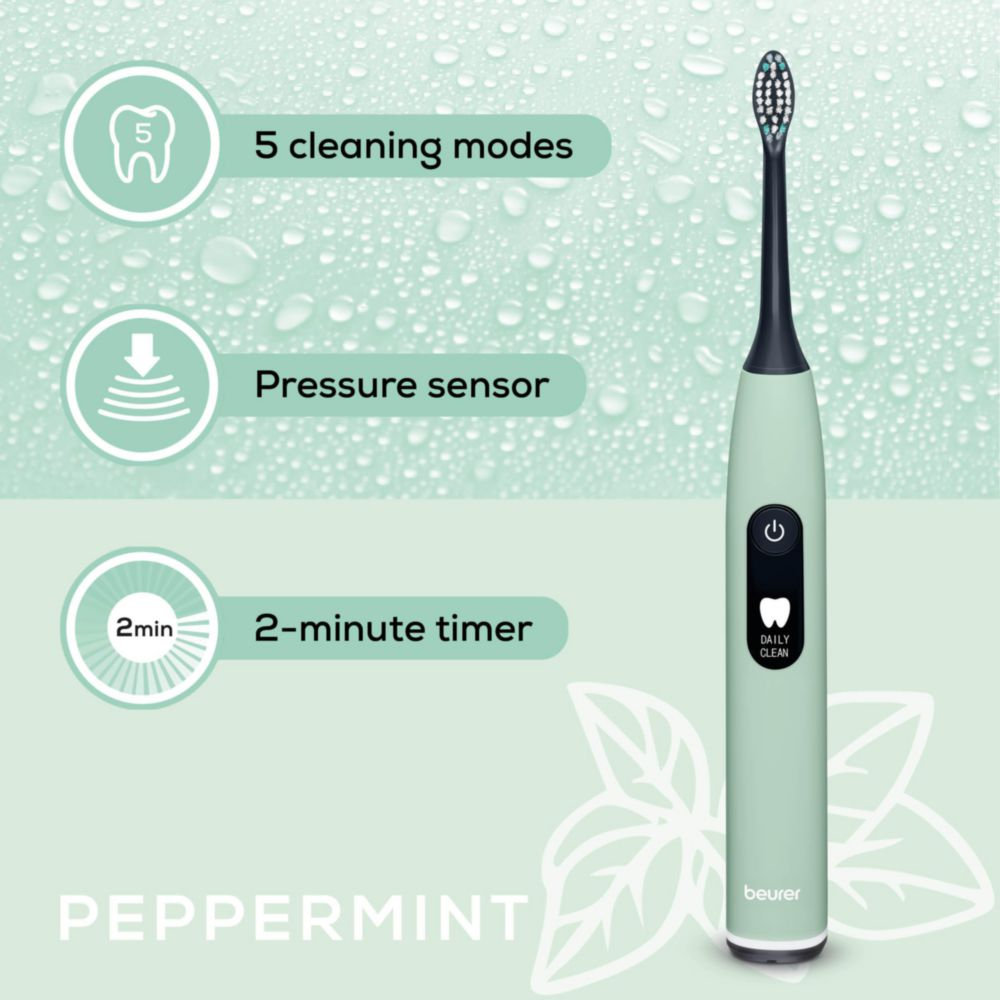 4211125105150 Beurer SC 50 Green Planet eltandbørste peppermint Personlig pleje,Tandpleje,El-tandbørster 2190015876 SC050PM