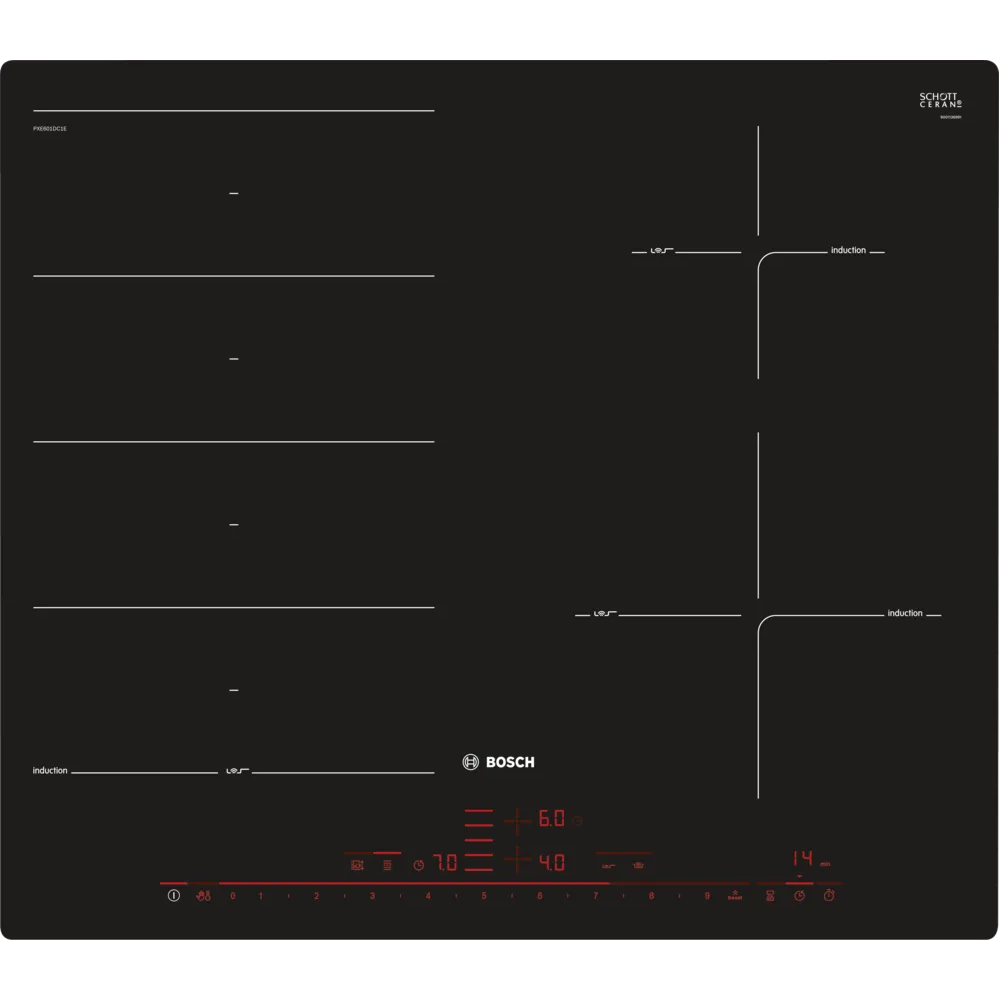 4242002915814 Bosch PXE601DC1E - Induktionskogeplade Hvidevarer,Kogeplader,Induktionskogeplader 1400014920 PXE601DC1E