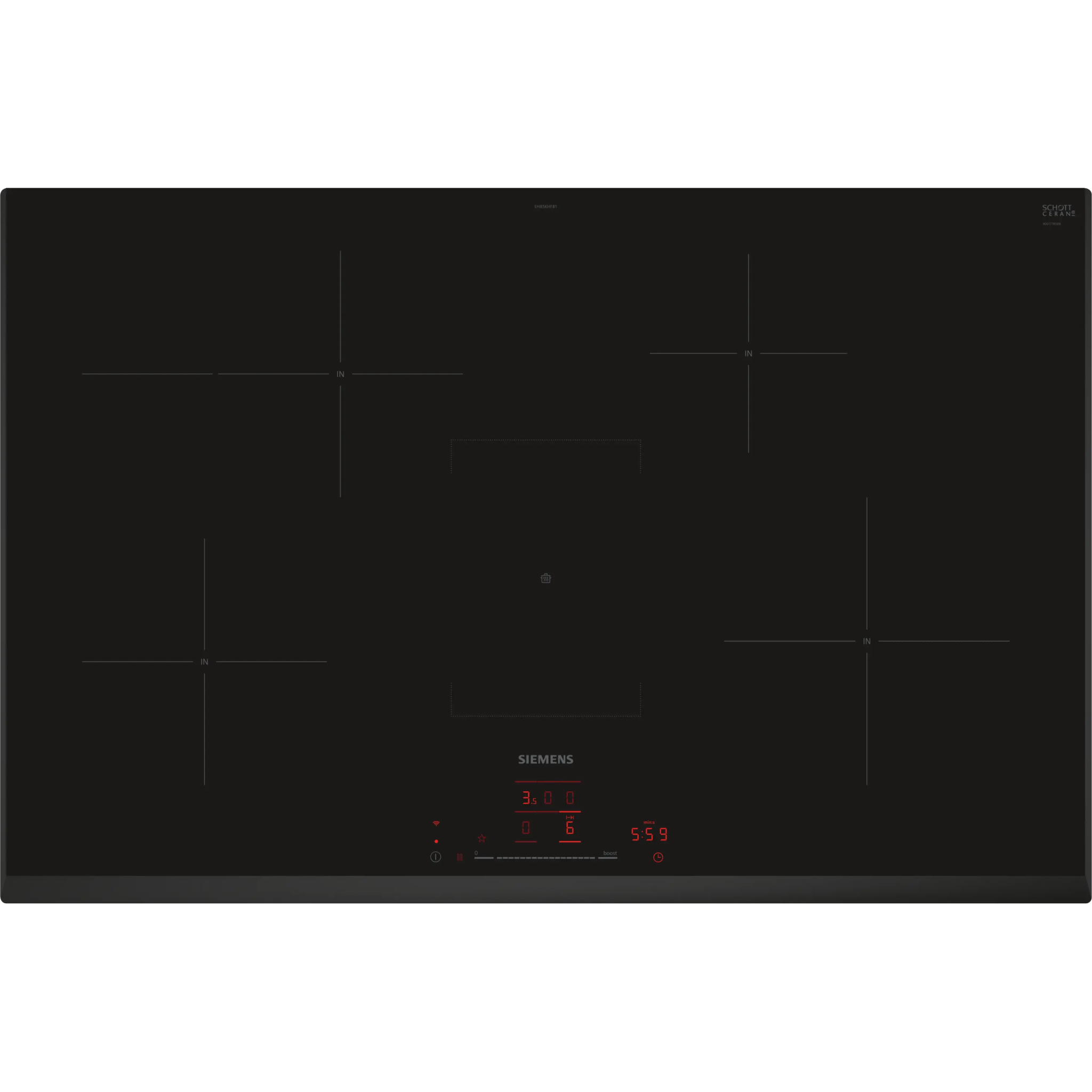 4242003935415 Siemens EH85KHFB1E induktionskogeplade Hvidevarer,Kogeplader,Induktionskogeplader 11400009880 EH85KHFB1E