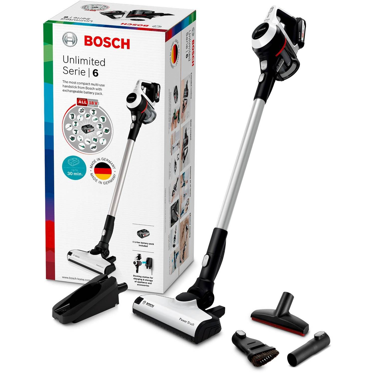 4242005182169 Bosch BCS611AM Unlimited 6 - Stickvac Hus & Have,Støvsugere,Stickvacs 2190010578 BCS611AM