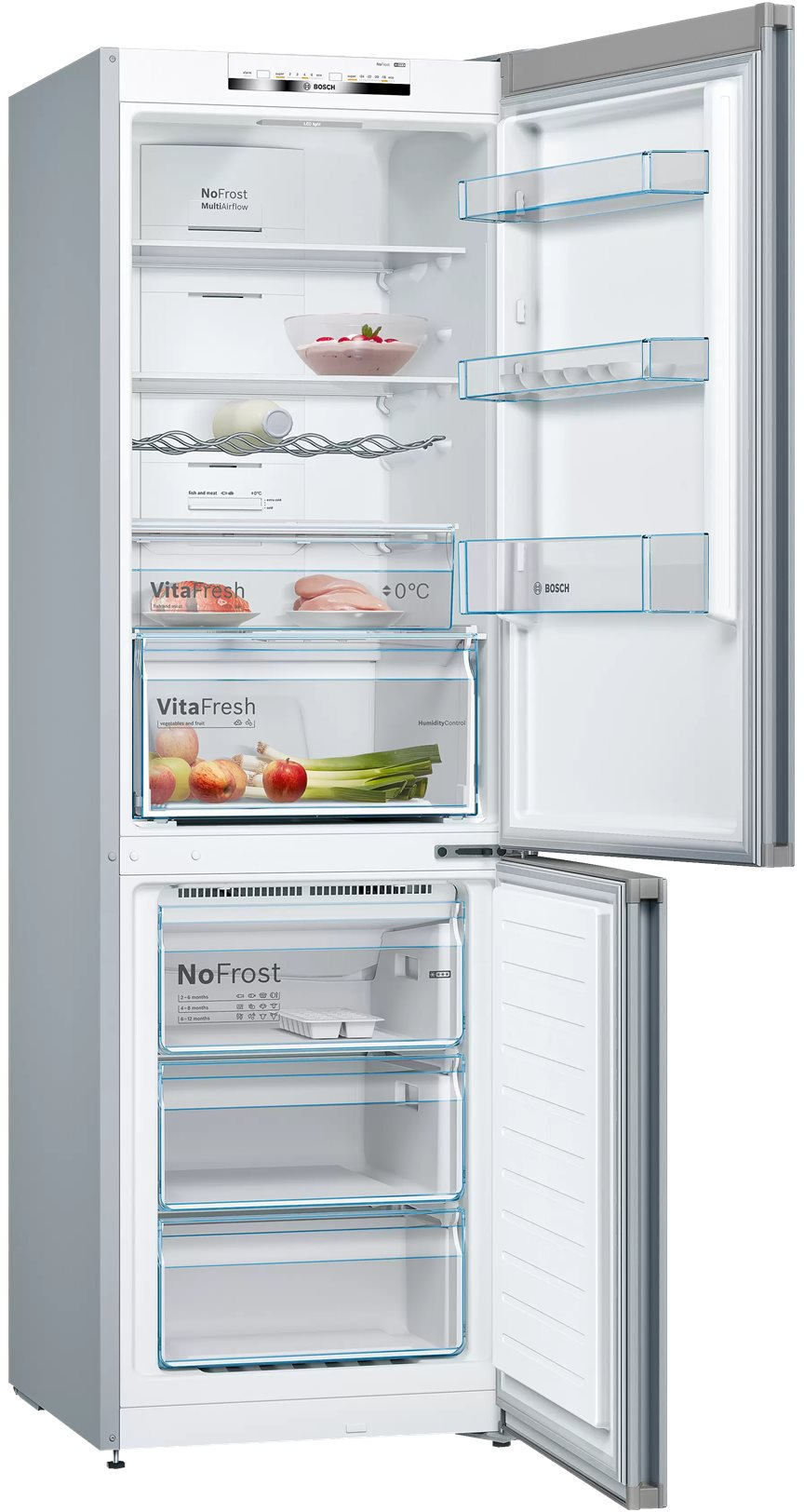 4242005208470 Bosch KGN36VLED - Fritstående kølefryseskab Hvidevarer,Kølefryseskabe,Fritstående kølefryseskabe 1400009150 KGN36VLED