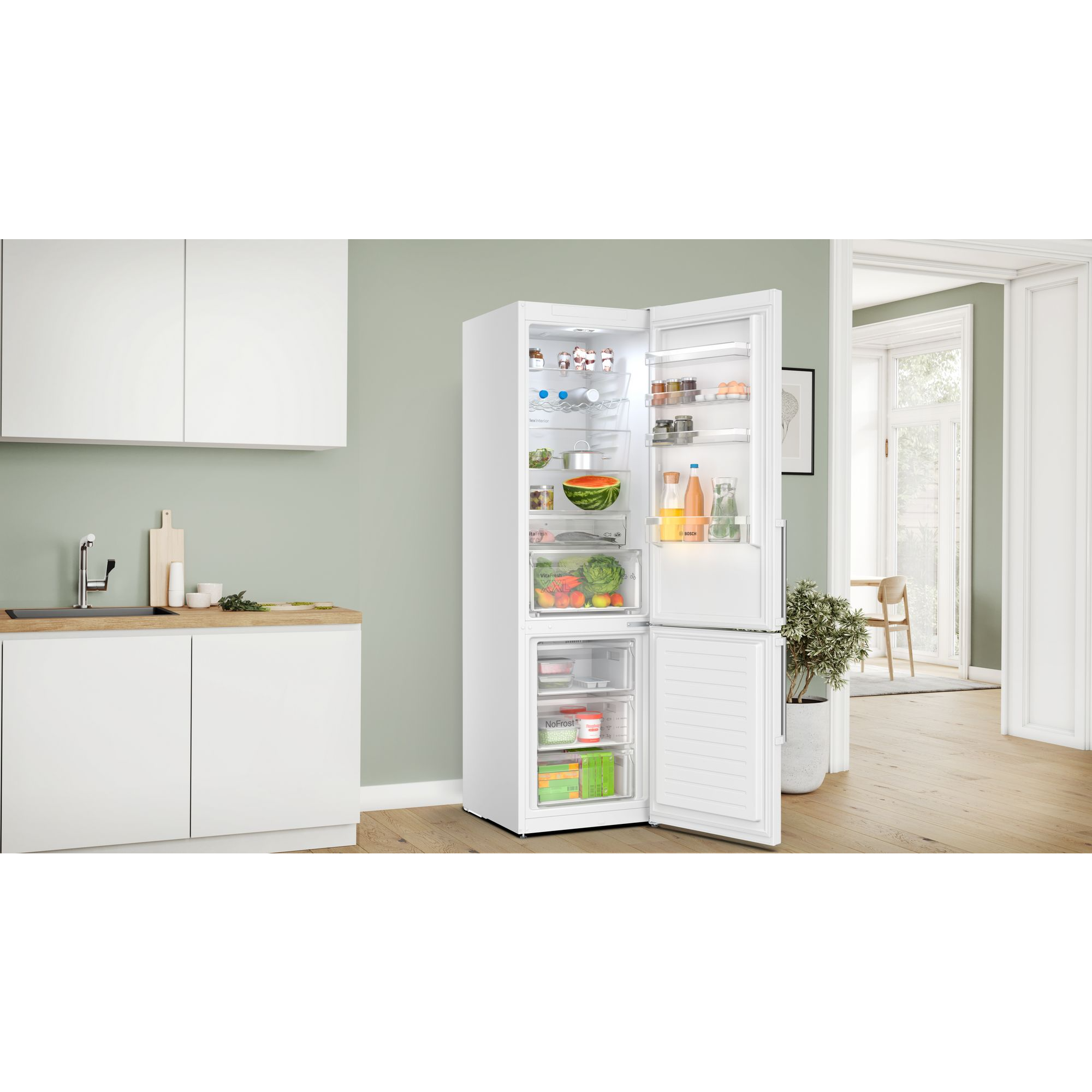 Bosch KGN397WCT - Fritstående kølefryseskab