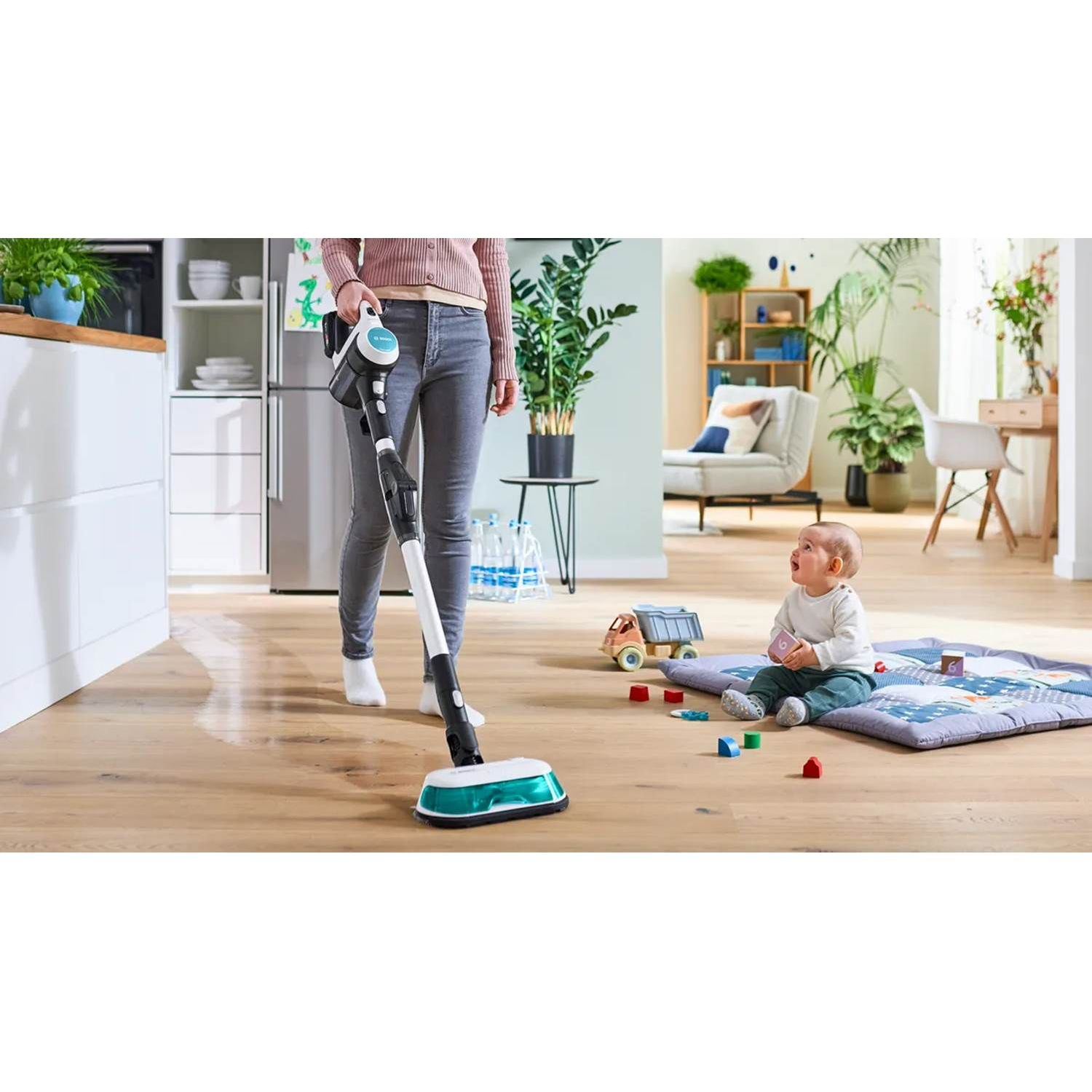 4242005349319 Bosch BCS71HYG1 Unlimited 7 ProHygienic Aqua, hvid - Stickva Hus & Have,Støvsugere,Stickvacs 2190012625 BCS71HYG1