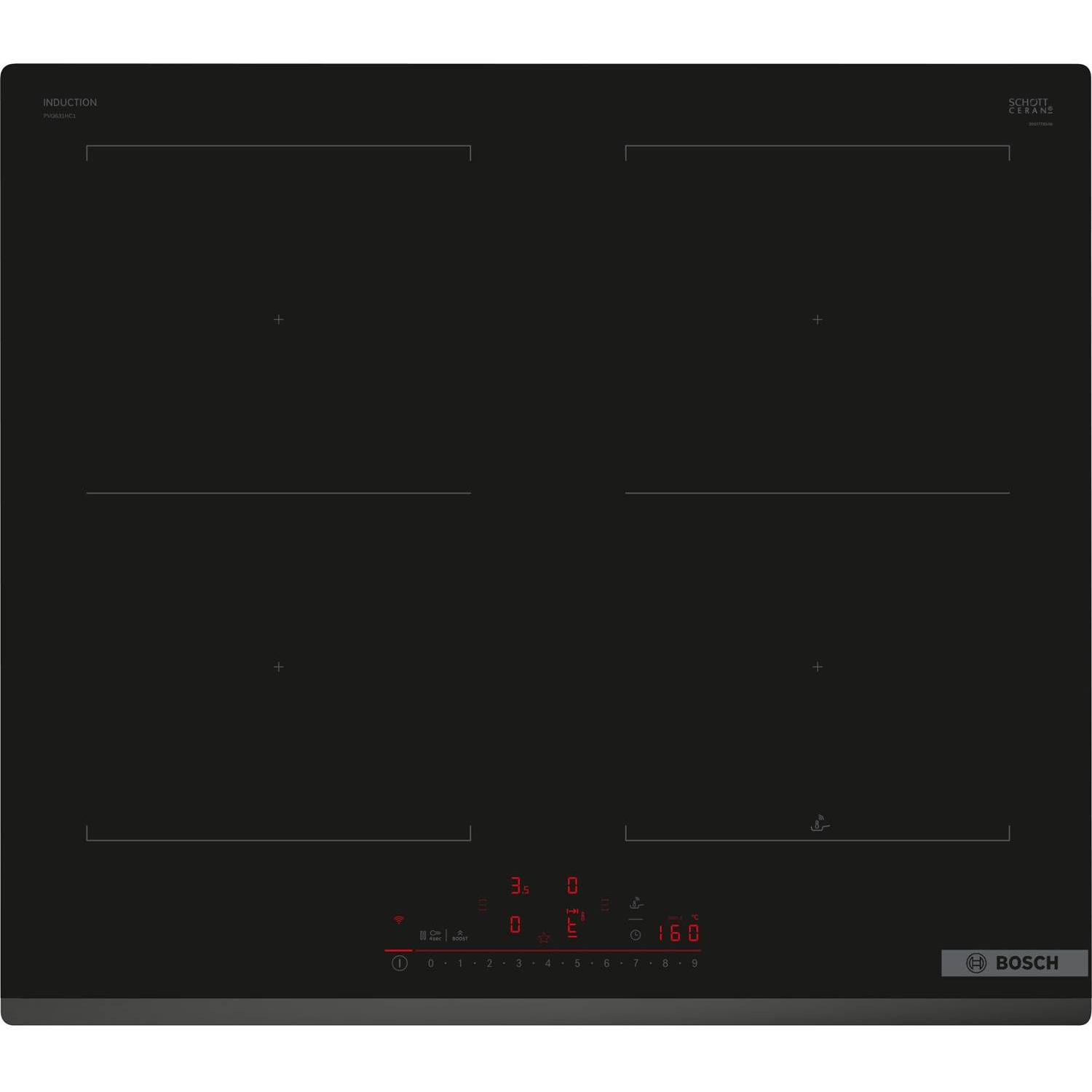4242005394180 Bosch PVQ631HC1E - Induktionskogeplade Hvidevarer,Kogeplader,Induktionskogeplader 2190005039 PVQ631HC1E