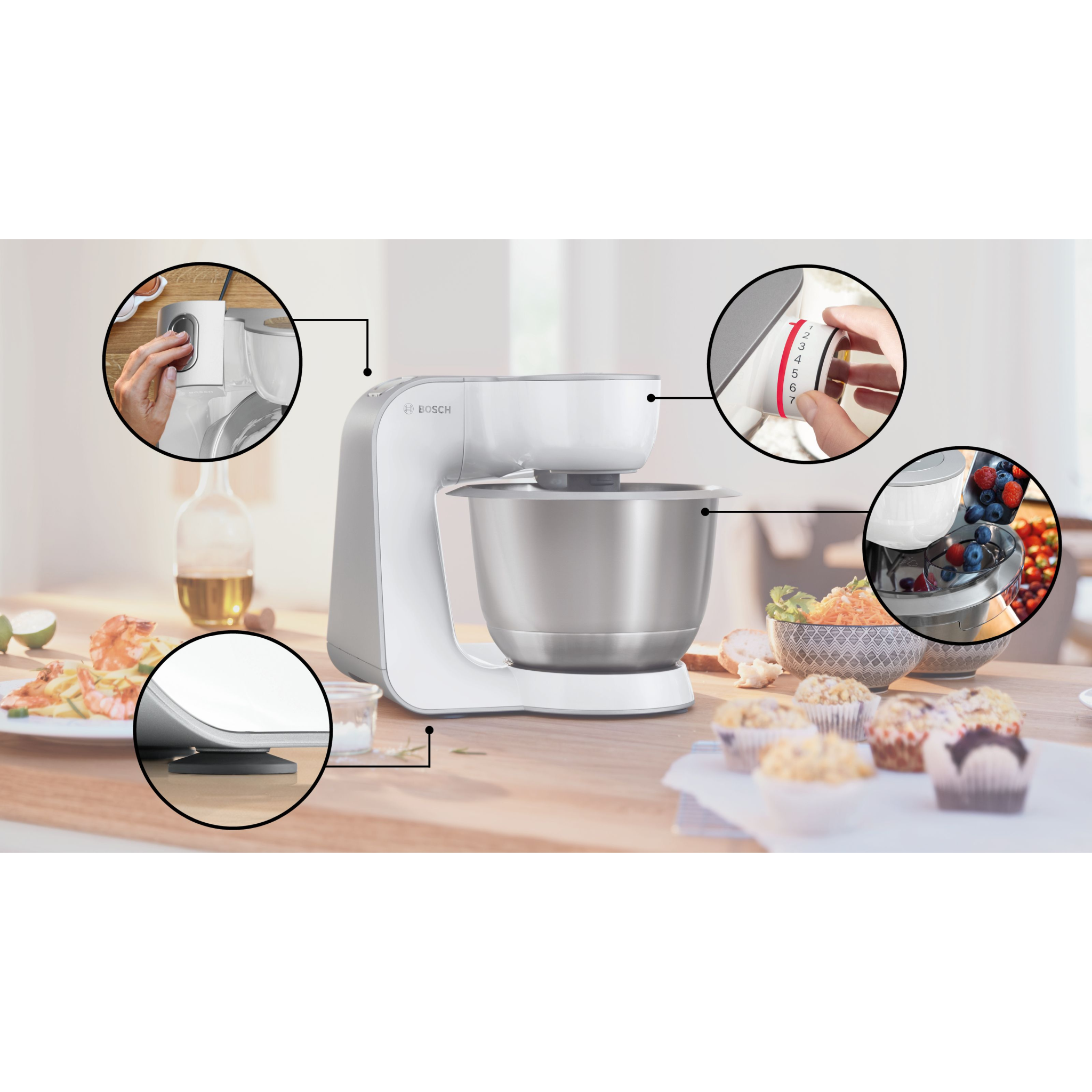 4242005500765 Bosch MUM58210 køkkenmaskine Husholdning,Køkkenmaskiner,Køkkenmaskiner/foodprocessor 2190015699 MUM58210