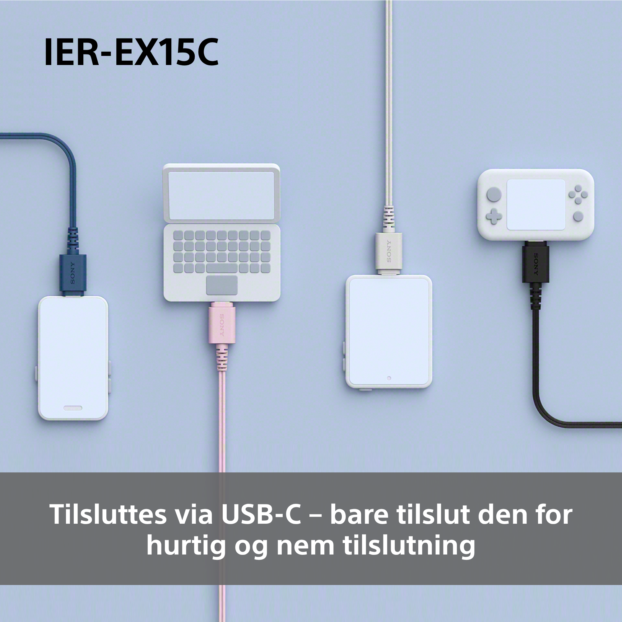 4548736170643 Sony IER-EX15CL.CE7, blå - In-Ear øretelefoner med Type-C st TV & HIFI,Hovedtelefoner,In-ear hovedtelefoner 20900004260 IEREX15CL.CE7
