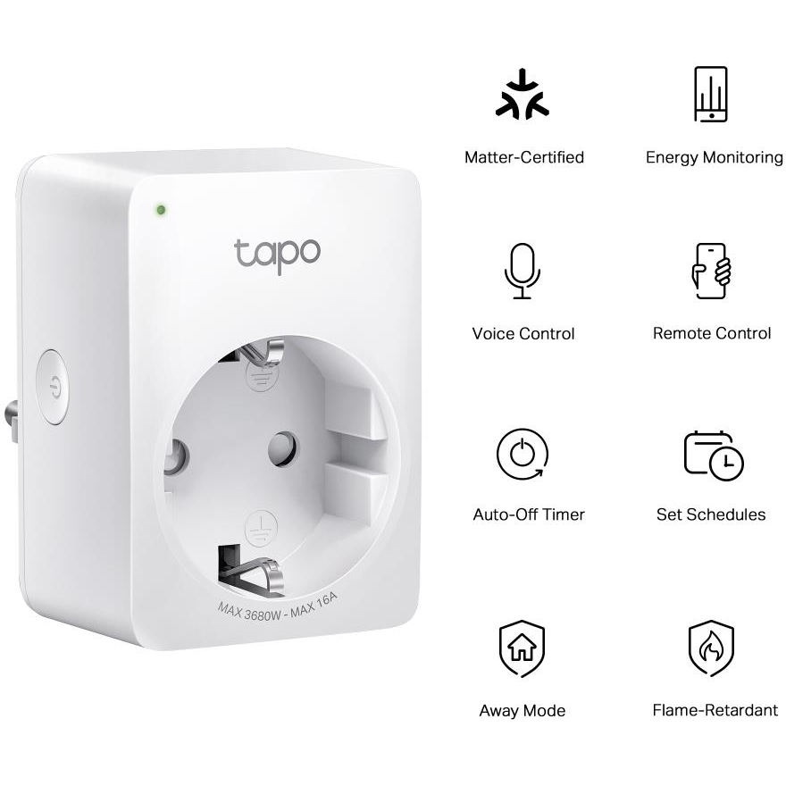4895252503975 TP-Link Tapo P110M WiFi smart stik Hus & Have,Smart Home,Strømstyring 2190016140 P110M