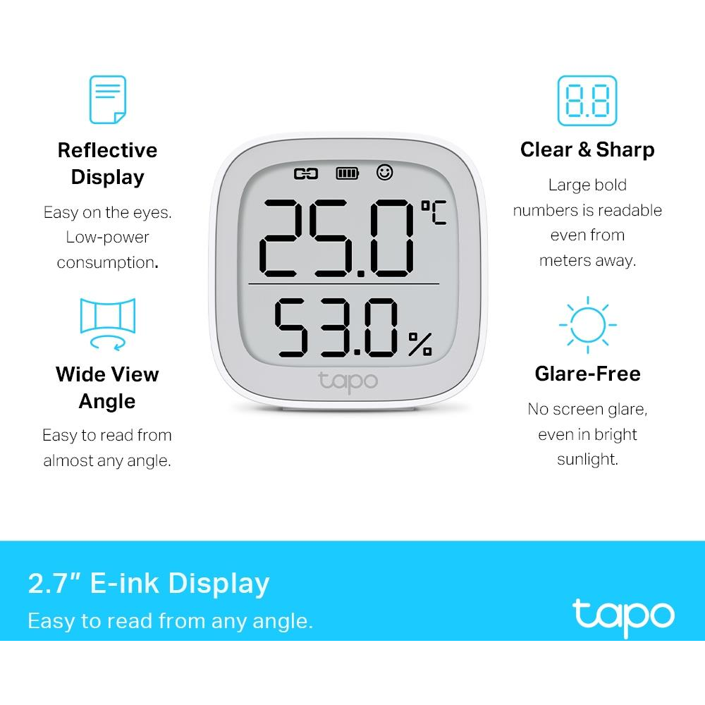 4897098682401 TP-Link Tapo T315 Temperatur- og luftfugtighedsmåler Hus & Have,Smart Home,Alarm & overvågning 2190016146 T315