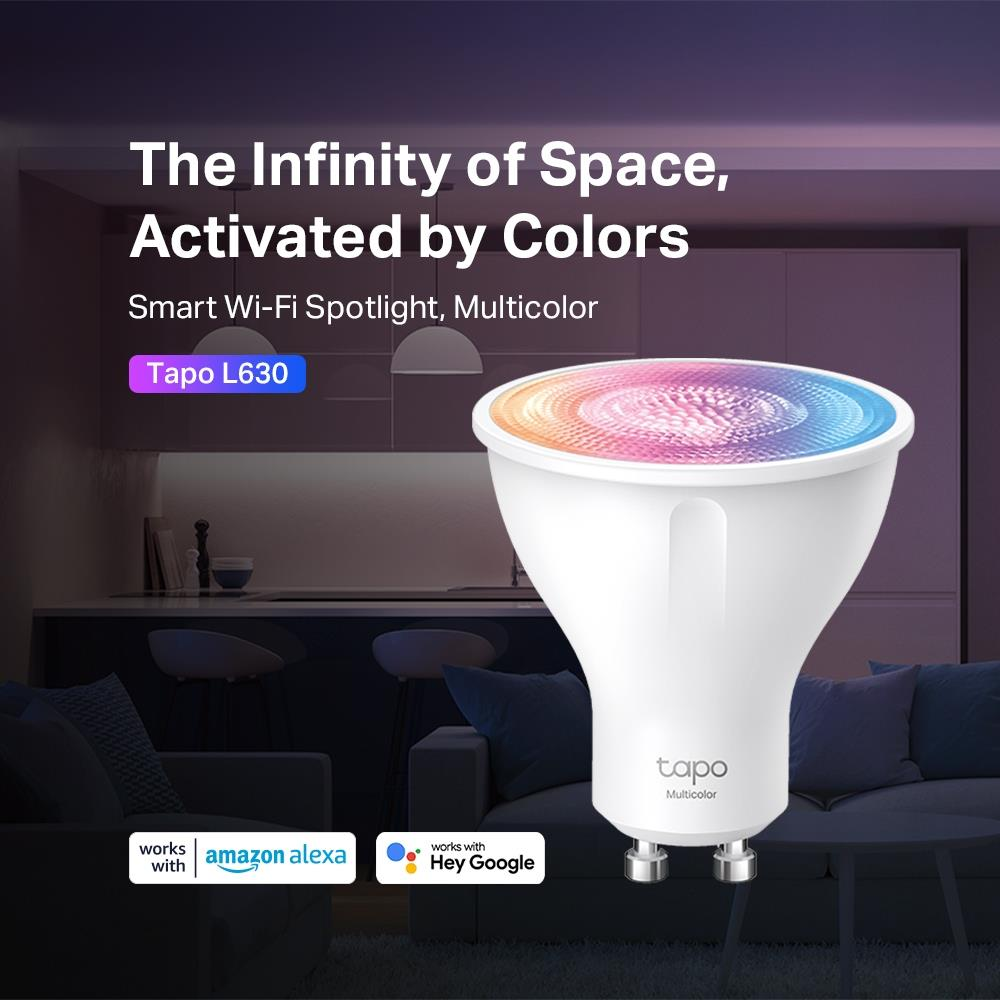 4897098683644 TP-Link Tapo L630 WiFi pære GU10, multifarve Hus & Have,Smart Home,Smart belysning 2190016149 L630