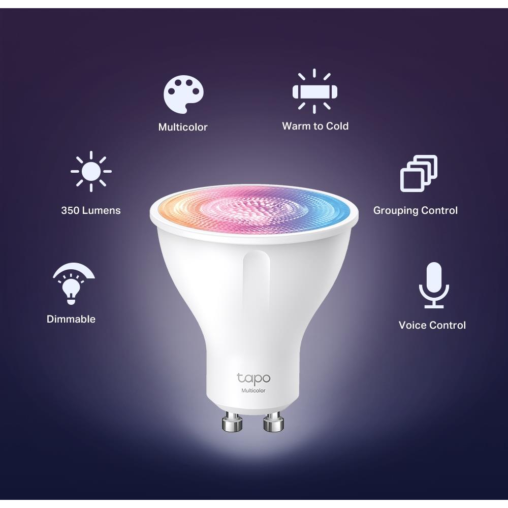 4897098683644 TP-Link Tapo L630 WiFi pære GU10, multifarve Hus & Have,Smart Home,Smart belysning 2190016149 L630