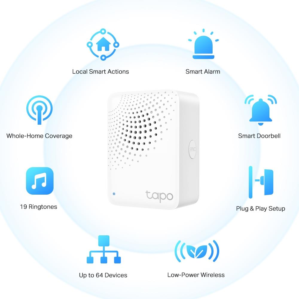 4897098687192 TP-Link Tapo H100 Smart Hub med klokke Hus & Have,Smart Home,Diverse 2190016143 H100